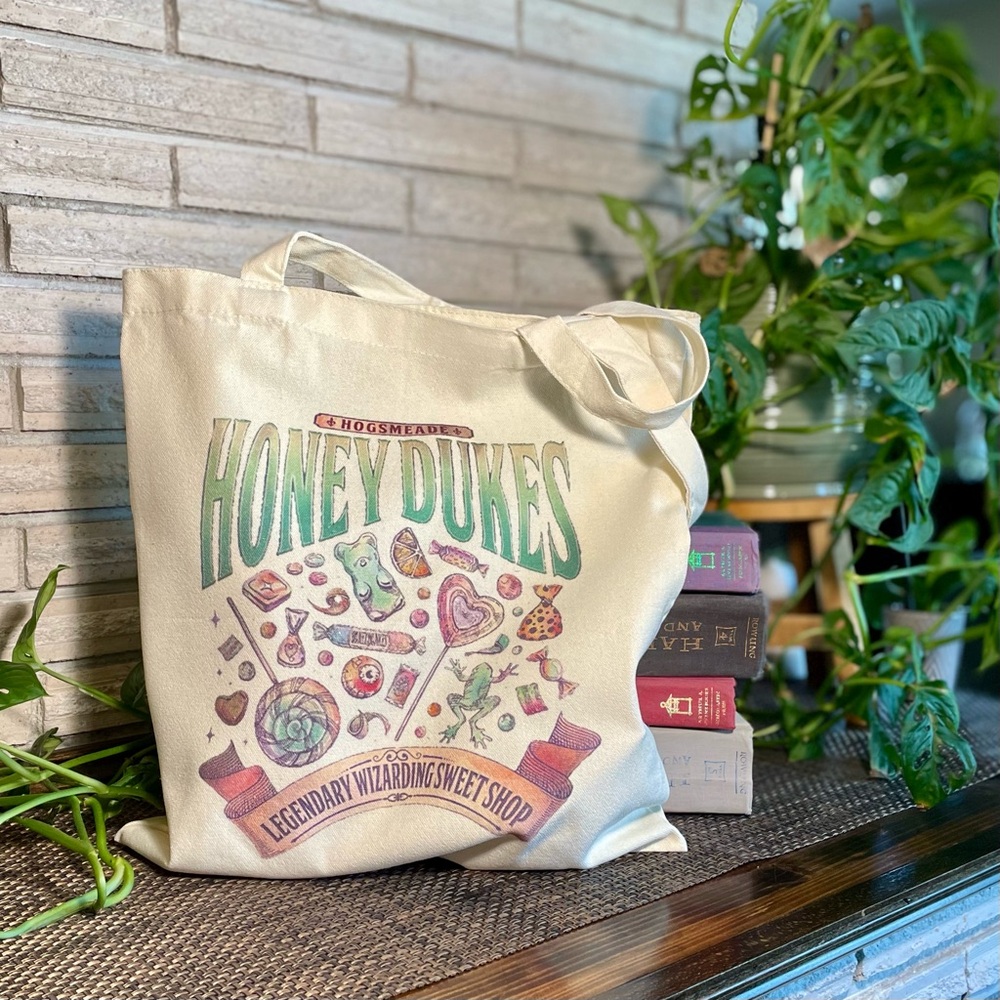 Honey Dukes Candy Shop Canvas Tote Bag Shoulder Bag 15in Harry Potter